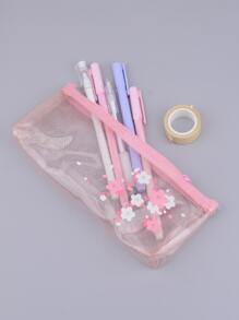 1pc Flower Pattern Random Pencil Case - Multicolor - View 2