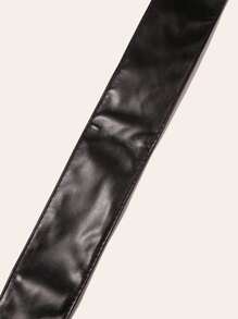 1pc Women Bow Tie Wide Belt Halloween Summer, School - Black - View 4