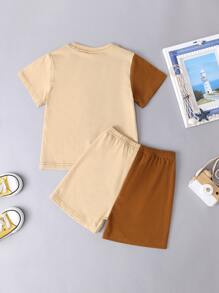 Toddler Boys Cartoon Graphic Tee & Shorts