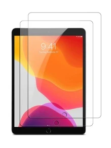 2 piezas Protector de pantalla vidrio templado compatible con iPad - transparente - Ver 1