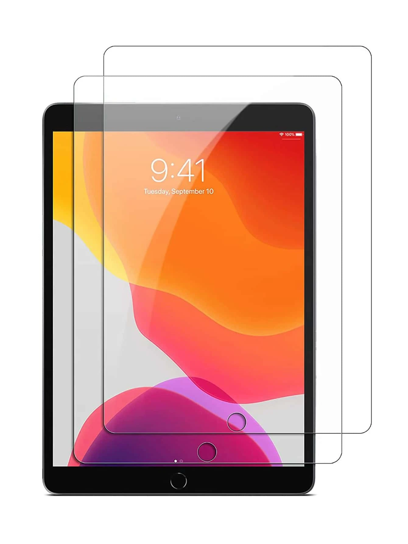 2 piezas Protector de pantalla vidrio templado compatible con iPad - transparente - Ver 1