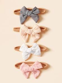 4pcs Baby Bow Decor Headband