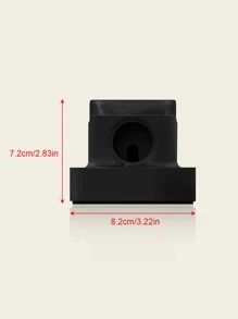 Silicone Charger Holder Compatible With Apple Watch - Black - View 3