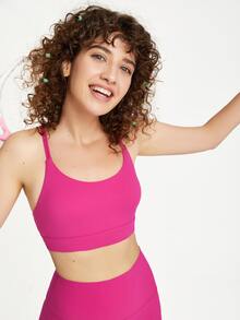 GLOWMODE FeatherFit™ Quai lưng Bras thể thao - Màu Hồng Tươi - Xem 3