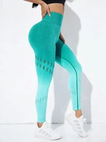 SHEIN Sport Gameset Ombre Sportlegging Uitgeknipt