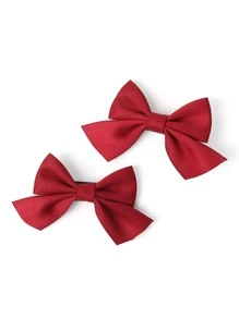 2 chiếc kẹp tóc hình bướm dễ thương cho các bữa tiệc, khiêu vũ, trang trí lấp lánh và tụ họp, nơ phong cách Y2k ngày lễ tình nhân, phụ kiện tóc, kẹp tóc - Đỏ - Xem 2