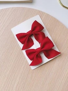 2 chiếc kẹp tóc hình bướm dễ thương cho các bữa tiệc, khiêu vũ, trang trí lấp lánh và tụ họp, nơ phong cách Y2k ngày lễ tình nhân, phụ kiện tóc, kẹp tóc - Đỏ - Xem 4