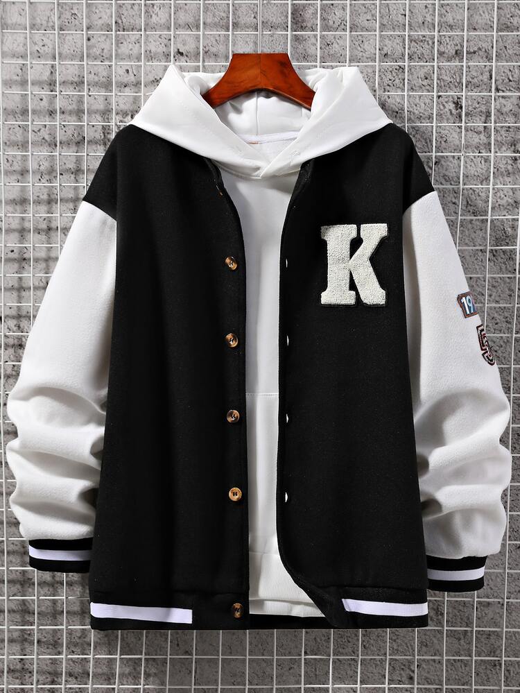 Manfinity Sporsity 男性 パッチ詳細 ツートーン パーカーなし バー