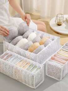 1 hộp đựng đồ lót đa năng có thể giặt được, hộp đựng đồ lót in hoa hiện đại dùng để trang trí phòng ngủ, trang trí lễ hội, trang trí phòng, trang trí nhà, trang trí phòng ngủ, quần váy, giày dép, quần jean, bốt, váy, phòng ngủ, hộp đựng đồ, đồ lưu trữ tại nhà, áo phông trắng nữ, quần đen nữ, quần áo mùa đông cho nữ, váy, quần áo mùa đông cho nữ, váy cho phụ nữ thanh lịch, áo sơ mi trắng cho nữ, tay dài, bộ đồ liền thân màu trắng cho nữ, váy mùa xuân cho nữ, trang phục mùa xuân cho nữ, mùa xuân, quần áo mùa xuân, tối giản, áo mùa hè - trắng - Xem 1