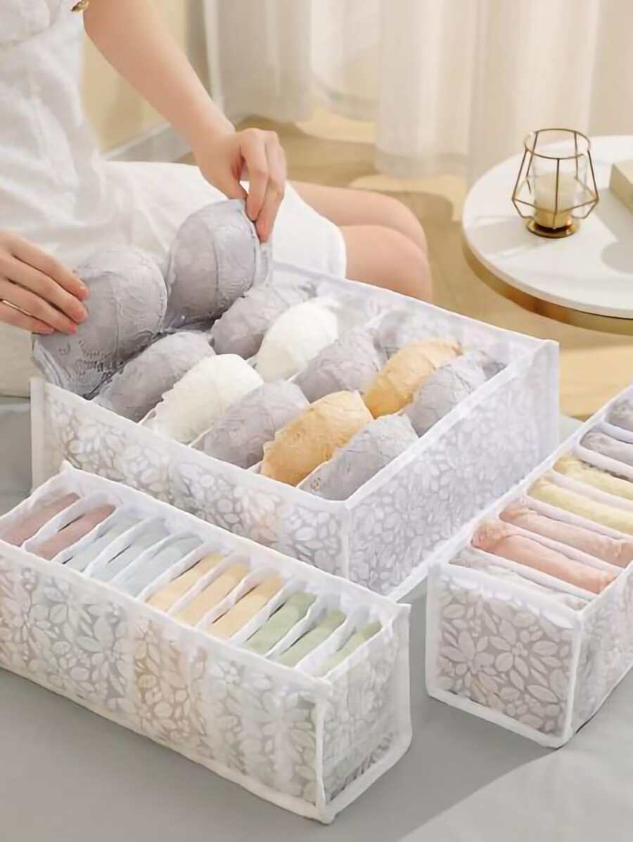 1 hộp đựng đồ lót đa năng có thể giặt được, hộp đựng đồ lót in hoa hiện đại dùng để trang trí phòng ngủ, trang trí lễ hội, trang trí phòng, trang trí nhà, trang trí phòng ngủ, quần váy, giày dép, quần jean, bốt, váy, phòng ngủ, hộp đựng đồ, đồ lưu trữ tại nhà, áo phông trắng nữ, quần đen nữ, quần áo mùa đông cho nữ, váy, quần áo mùa đông cho nữ, váy cho phụ nữ thanh lịch, áo sơ mi trắng cho nữ, tay dài, bộ đồ liền thân màu trắng cho nữ, váy mùa xuân cho nữ, trang phục mùa xuân cho nữ, mùa xuân, quần áo mùa xuân, tối giản, áo mùa hè - trắng - Xem 1