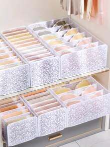 1 hộp đựng đồ lót đa năng có thể giặt được, hộp đựng đồ lót in hoa hiện đại dùng để trang trí phòng ngủ, trang trí lễ hội, trang trí phòng, trang trí nhà, trang trí phòng ngủ, quần váy, giày dép, quần jean, bốt, váy, phòng ngủ, hộp đựng đồ, đồ lưu trữ tại nhà, áo phông trắng nữ, quần đen nữ, quần áo mùa đông cho nữ, váy, quần áo mùa đông cho nữ, váy cho phụ nữ thanh lịch, áo sơ mi trắng cho nữ, tay dài, bộ đồ liền thân màu trắng cho nữ, váy mùa xuân cho nữ, trang phục mùa xuân cho nữ, mùa xuân, quần áo mùa xuân, tối giản, áo mùa hè - trắng - Xem 5