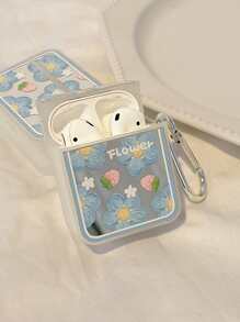 Flower Pattern Mirror Case Compatible With AirPods - Multicolor - View 2