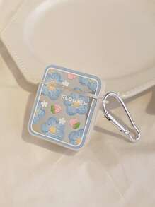 Flower Pattern Mirror Case Compatible With AirPods - Multicolor - View 5