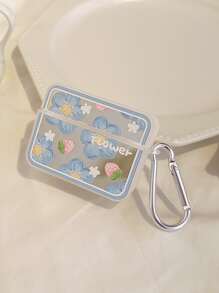 Flower Pattern Mirror Case Compatible With AirPods - Multicolor - View 6