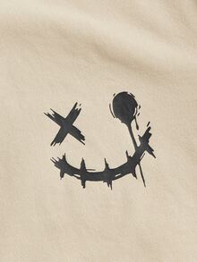 Manfinity Hombres Camiseta con estampado de dibujos animados de dos tonos - Multicolor - Ver 4