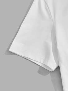 Manfinity Hombres Camiseta con estampado de dibujos animados de dos tonos - Multicolor - Ver 5