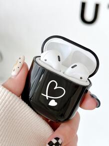 2 chiếc Vỏ họa tiết trái tim Tương thích với AirPods, Không bao gồm Airpods - Đen và trắng - Xem 4