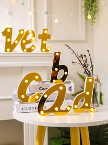 1 pieza Luz de la decoración alfabeto - Amarillo - Ver 1