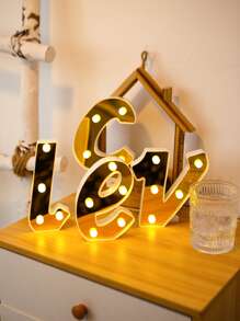 1 pieza Luz de la decoración alfabeto - Amarillo - Ver 2