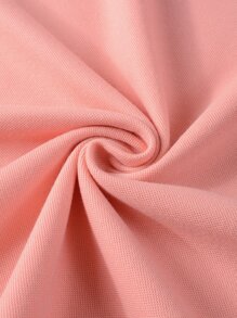 Manfinity Homme 男士小高領拼接織帶POLO衫 - 珊瑚粉 - 查看 6