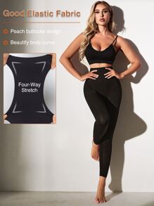 1pc Women's Seamless High Waist Lifting & Shaping Leggings