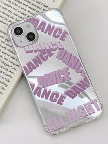 Letter Graphic Mirror Phone Case - Multicolor - View 4
