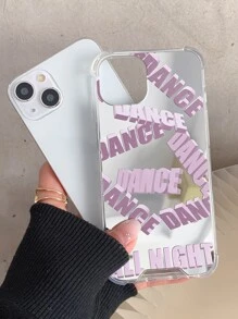 Letter Graphic Mirror Phone Case - Multicolor - View 6
