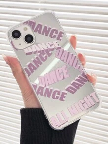 Letter Graphic Mirror Phone Case - Multicolor - View 8