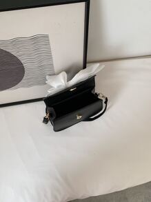 Túi Crossbody Nữ Nơ Bướm màu trơn Có thể điều chỉnh được Sẵn sàng - màu đen - Xem 5