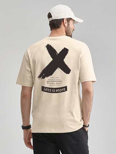 تي شيرت بجرافيك شعار للرجال