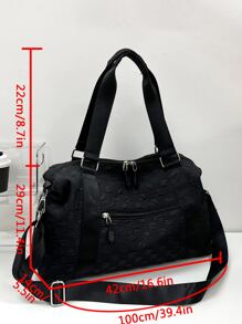 大容量旅行袋，带湿口袋，休闲黑色旅行行李袋，健身包，学校用品，学校用品