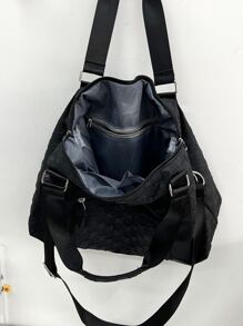 大容量旅行袋，带湿口袋，休闲黑色旅行行李袋，健身包，学校用品，学校用品