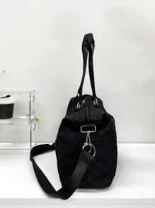 大容量旅行袋，带湿口袋，休闲黑色旅行行李袋，健身包，学校用品，学校用品