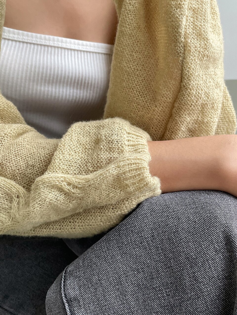 Solid Button Front Drop Shoulder Cable Knit Cardigan