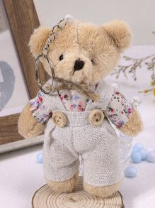 1 件毛绒可爱泰迪熊钥匙扣、熊情侣饰品、柔软毛绒娃娃玩具汽车吊坠 - 彩色 - 查看 7