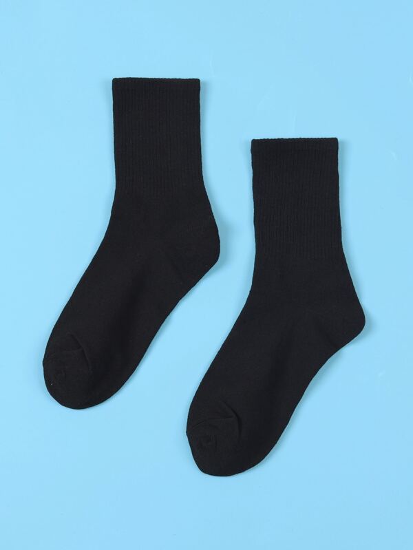 Men Solid Crew Socks