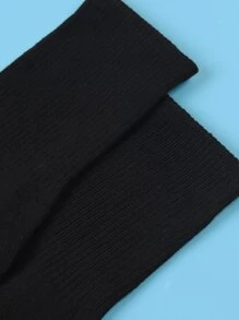Men Solid Crew Socks - Black - View 3