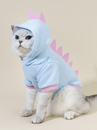 1pc Dinosaur Design Pet Hoodie