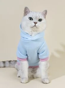 1入組恐龍設計寵物連帽衫 - 淺藍色 - 查看 8