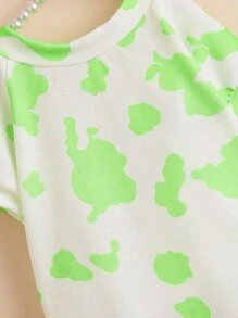 1pc Cartoon Graphic Pet Tee - Green - View 5