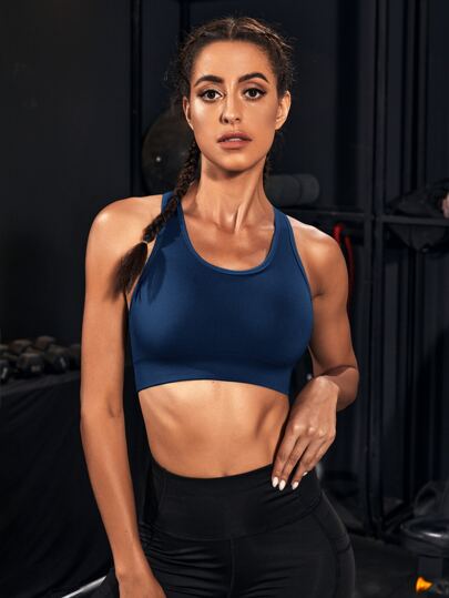 Light Support Seamless Crisscross Back Sports Bra