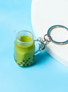 奶茶吊墜鑰匙圈 - 綠色 - 查看 1