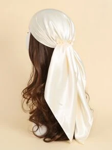 1入組多色純色方形頭巾，適合日常佩戴，可用作頭巾、髮箍、頭帶，為您的外觀增添時尚感 - 香檳色 - 查看 11