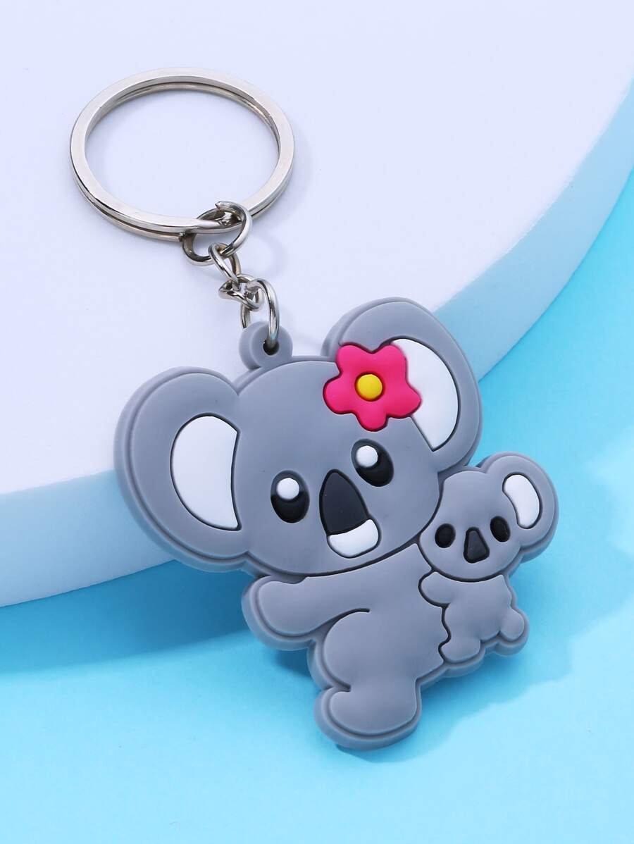 Llavero con dibujos animados con diseño de koala - Gris - Ver 1