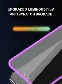 3 miếng dán bảo vệ phát sáng trong bóng tối Tương thích với iPhone - Màu tím - Xem 3