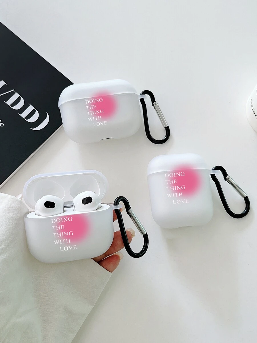 Letter Graphic Case Compatible With AirPods SHEIN USA