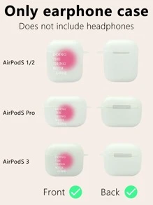 字母图案耳机保护套，附赠一个耳机挂钩，兼容 保护套、 Pro 3 保护套、 Pro（第二代）保护套、 3 保护套、 Pro 保护套、 1/2 保护套、 4 保护套 - 彩色 - 查看 5
