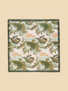 1pc Floral Print Bandana Plant Turban Country Concert Summer Elegant Bandana,Hair Band,Head Band Ideal For Dressing Up Your Look - Multicolor - View 2