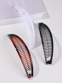 3 piezas Clip de banana para el pelo unicolor - Multicolor - Ver 2