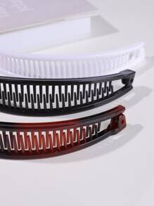 3 piezas Clip de banana para el pelo unicolor - Multicolor - Ver 4